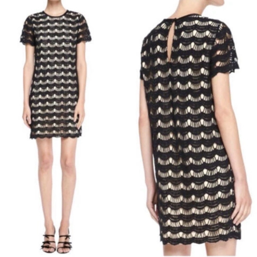 Kate Spade Black and Cream Lace Dress 14